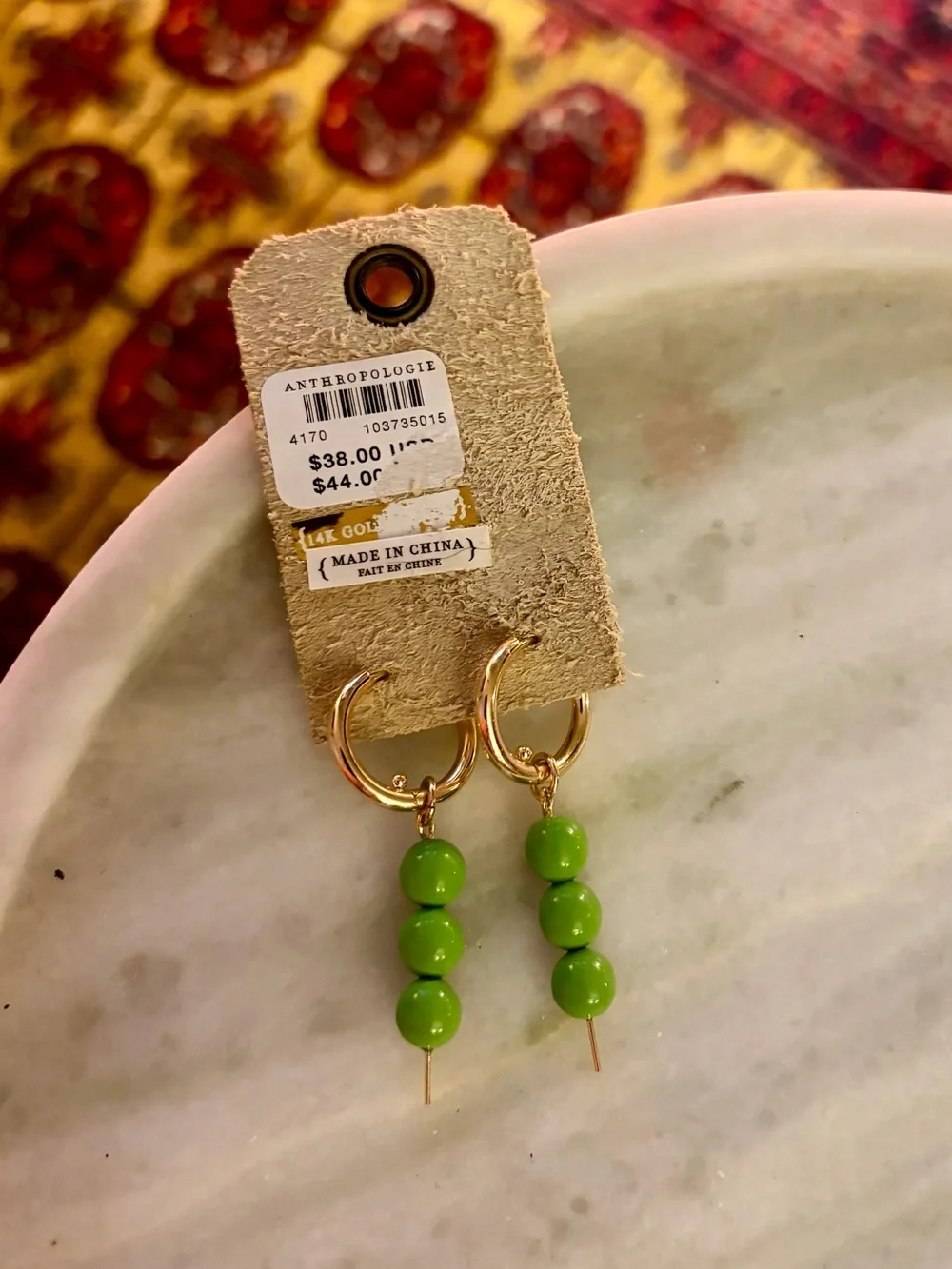 NWT 🏷️ Anthropologie Olive Icon Charm Earrings 🍸🫒